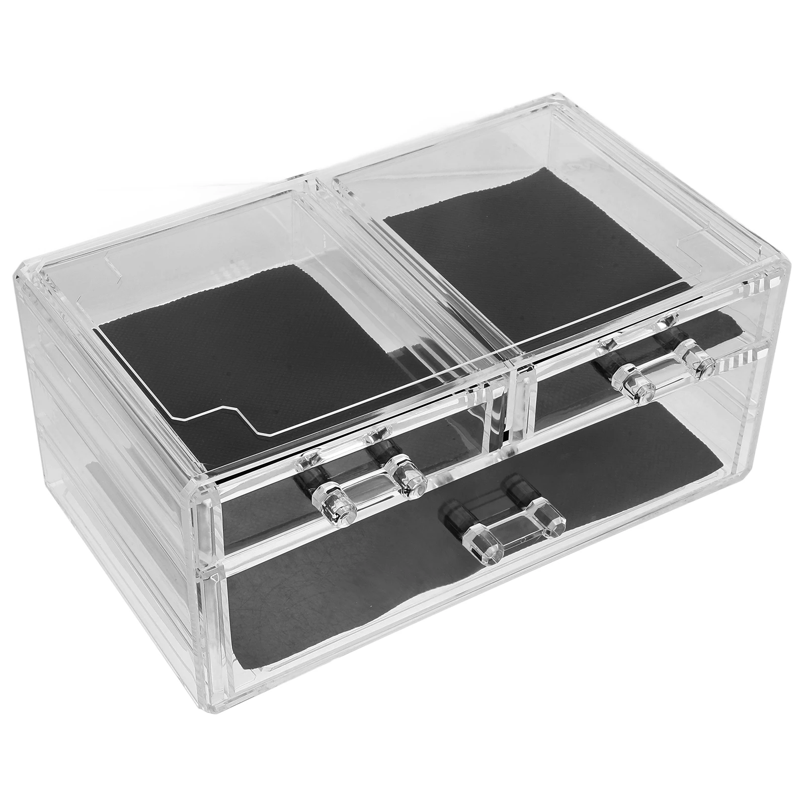 

Storage Box Clear Drawers Bathroom Organizer Countertop Plastic Stackable Closet Makeup Brush Holder Dressing Table