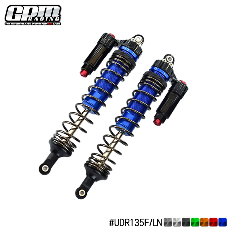 GPM 6061 Alloy L-Shape Piggy Back Front /Rear Shocks 135mm/139mm For 8450 TRAXXAS 1/7 UDR RACER-85076-4