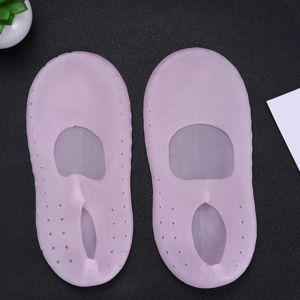 

1 пара защитных женских увлажняющих нескользящих дышащих коротких носков, женские носки-лодочки, инструмент для ухода за ногами Sebs, розовый 42-44