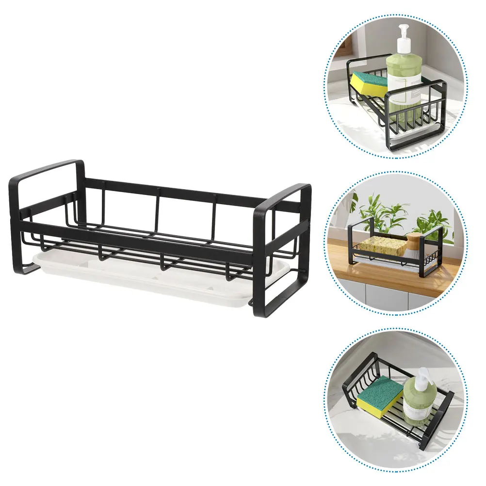 

Multifunctional Kitchen Organizer Sponge Holder Drain Rack Soap Tray Storage Stand Dish Sink Brush Holder