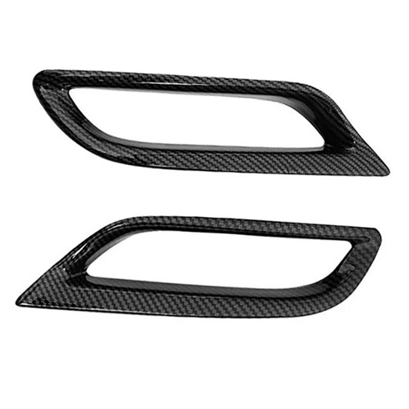 Car Carbon Fiber Rear Tail Fog Light Lamp Frame Cover Trim for Toyota Camry L/LE/XLE 2018-2020