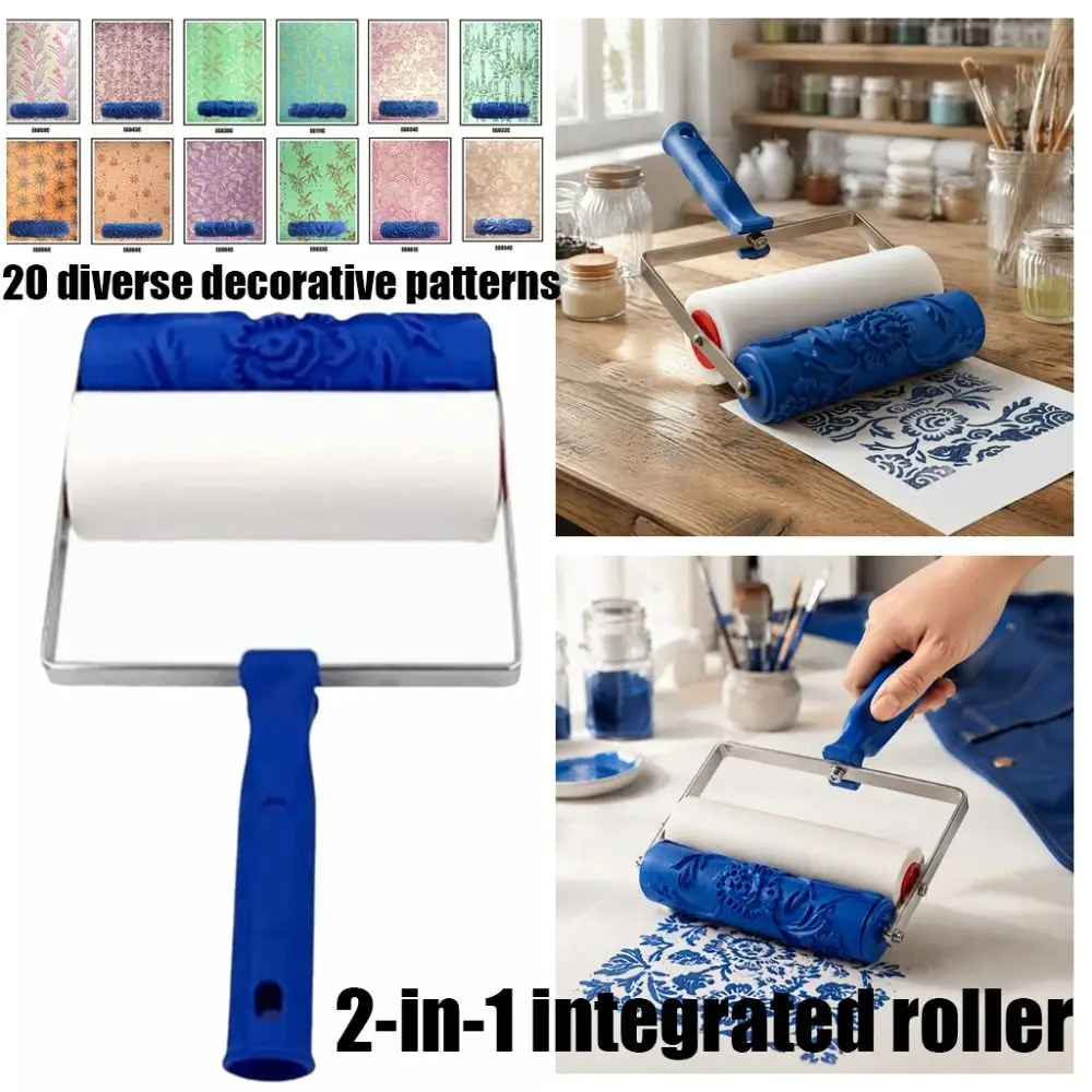 Smooth Coating Paint Roller Brush Texture Paint Tool Fine Detailing Roller Brush Tool Precision Printing 3D Pattern