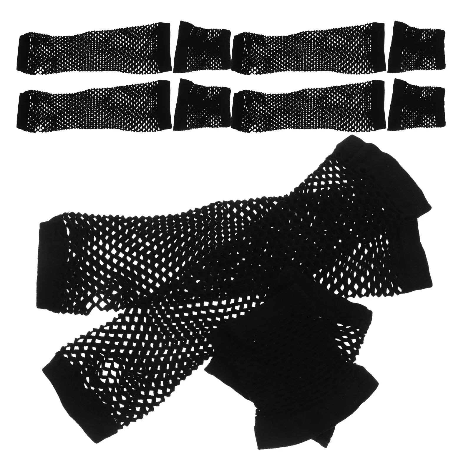 Рисунок 5 - 6 пар черных сетчатых перчаток без пальцев