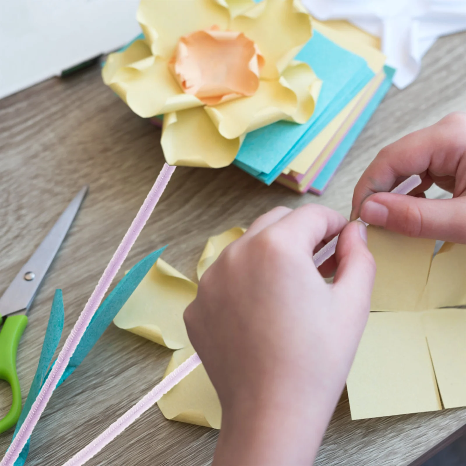 100 Piezas de Varillas de Chenilla Retorcibles para Niños, Palitos Flexibles y Coloridos para Manualidades, Proyectos de Arte, Educación Temprana y Creatividad
