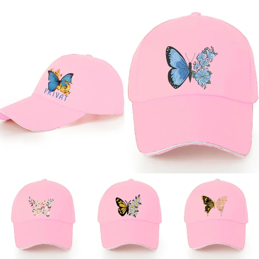 

Golf Cap Cotton Baseball Cap for Women Hat Soft Top Visor Cap Casual Outdoor Retro Snapback Hat Fashion Butterfly Pattern Series