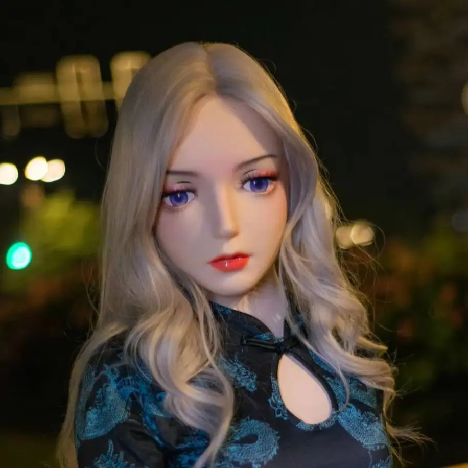 

(F001) Crossdressing Full Head Silicone Cosplay Kigurumi Male To Female Doll Mask With Fake Eyes Transgender Drag Queen