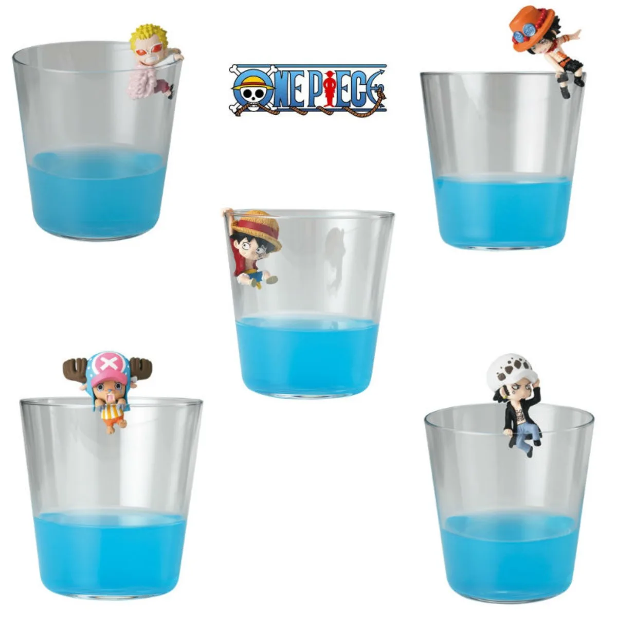 Anime One Piece Gashapon PUTITTO Capsule Toy Fuchiko Ability Users At Waterside Figure Cup Edge Figurine Collectible Gift
