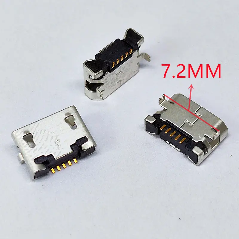 100PCS 5.9mm/6.4mm/7.2mm Micro USB 5Pin DIP Female Connector For Mobile Phone End Plug Data port Mini USB jack Charging Dock