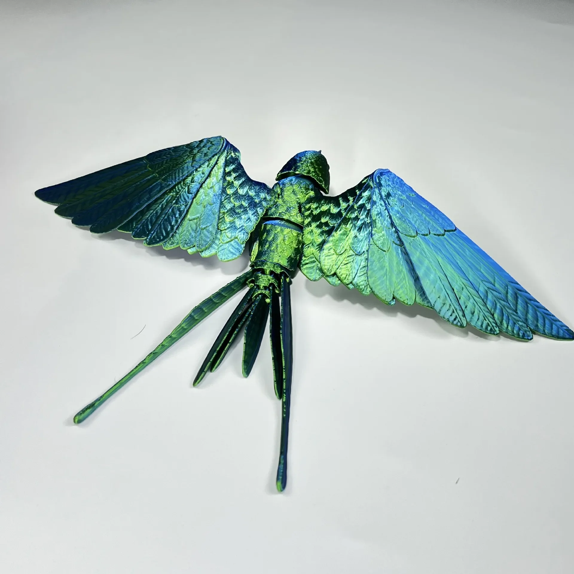 نموذج الطيور التدرج اللون المطر ابتلاع ثلاثية الأبعاد الطباعة اليد لعبة نموذج المفاصل المنقولة ديكور المنزل سطح المكتب الحرف عمل الشكل #6