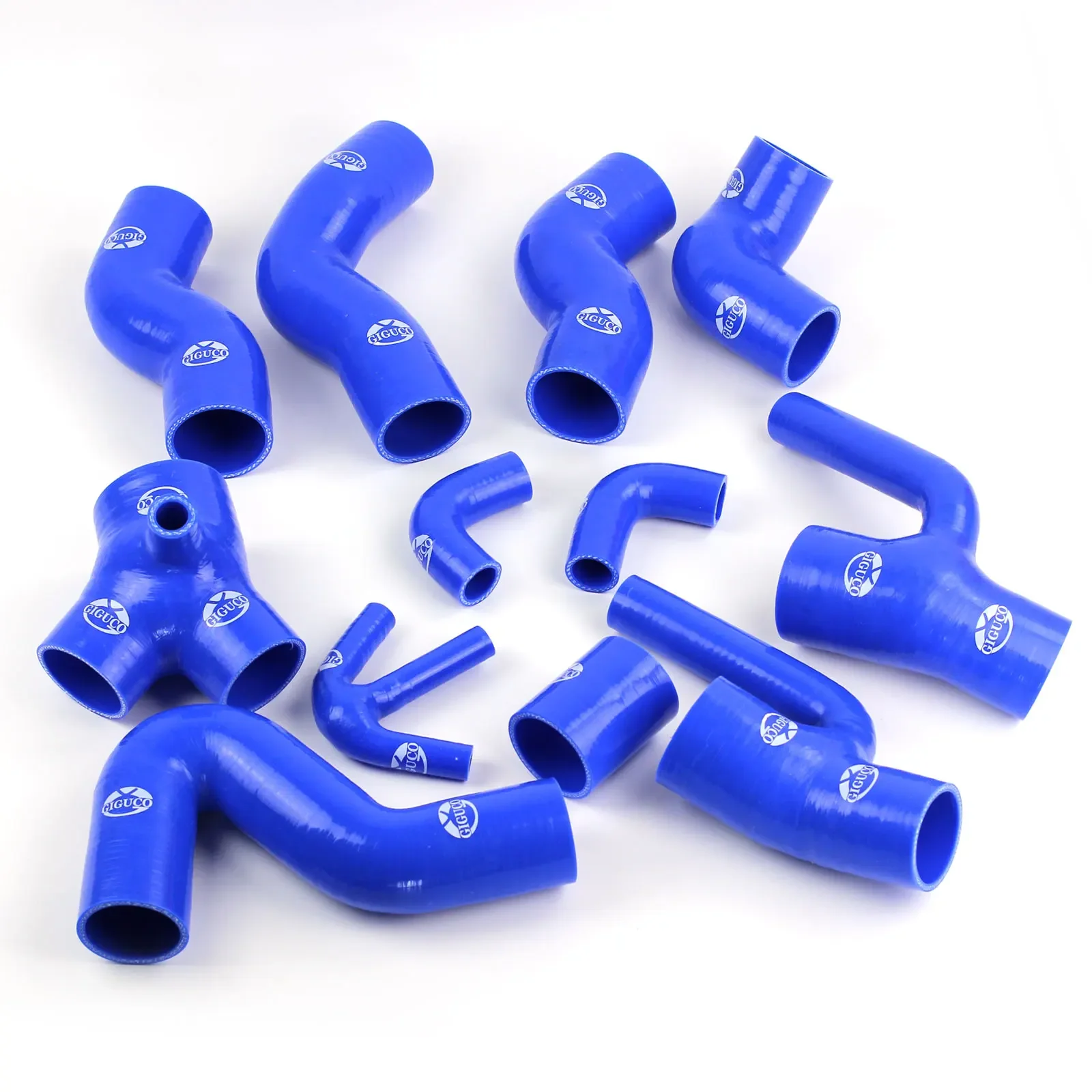 #0029 For 2000-2002 Audi S4 RS4 2.7L Bi-Turbo Silicone Turbo Hose Kit Blue