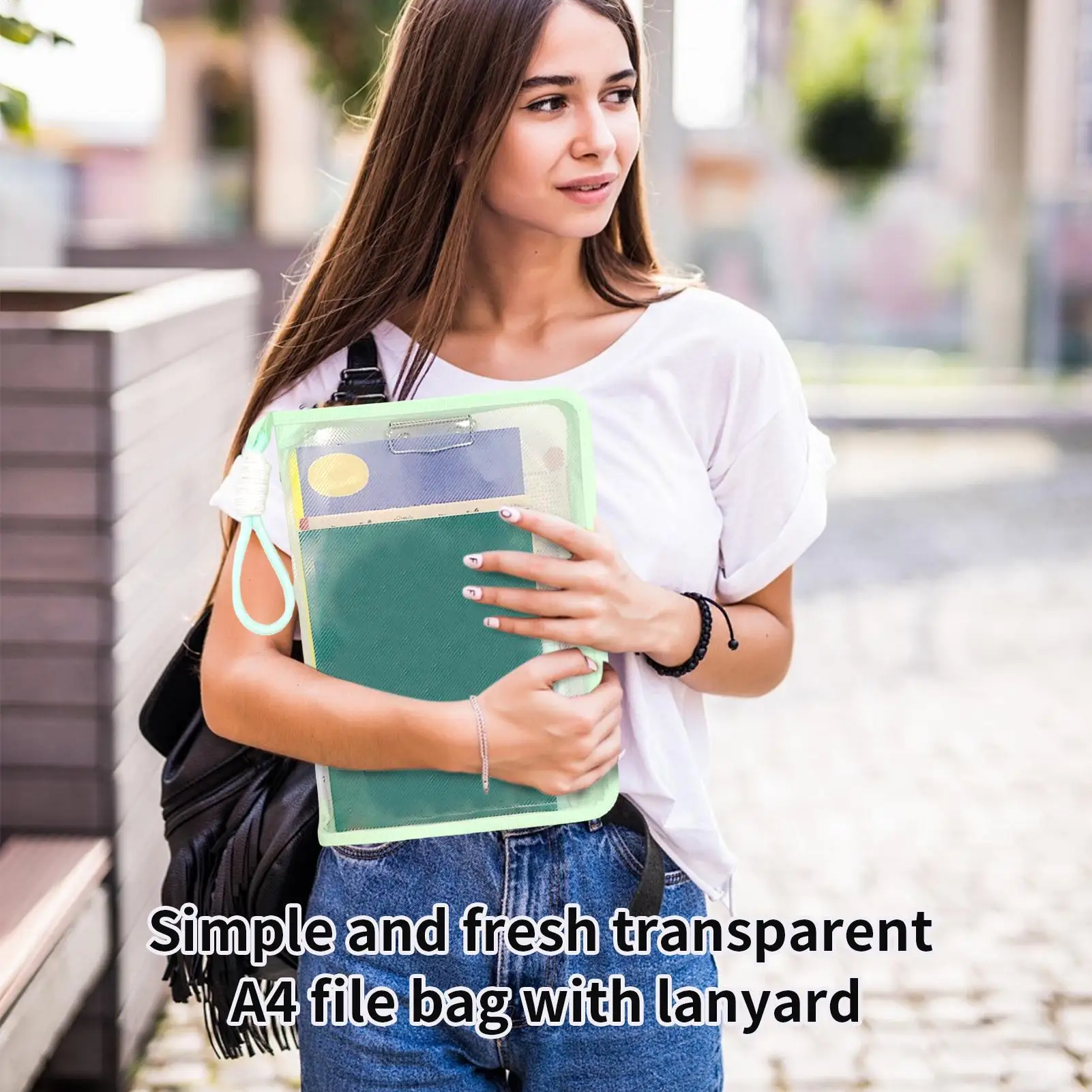 

Clear Document Zipper Bags Portable Classroom File Pouches Large Capacity School Supplies Container Offices Organizing Storage