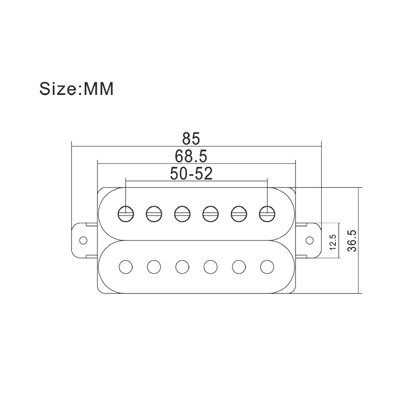 White Pearl Electric Guitar Humbucker Adjustable Screw Dual Coil for 6 String Electric Guitar Coil Spliting Pickup N7.5K/B15K