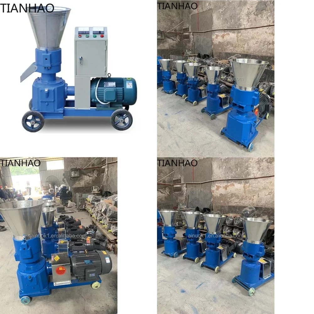 Professional Wood Pellet Mill Machine for Biomass Processing 500kg H Output Pelletizer for Sawdust Straw Agricultural Waste