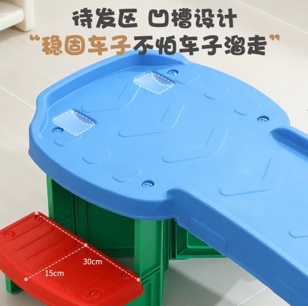 Plastic Toy Roller Coaster with Sliding Car - Fun Amusement Ride for Kids