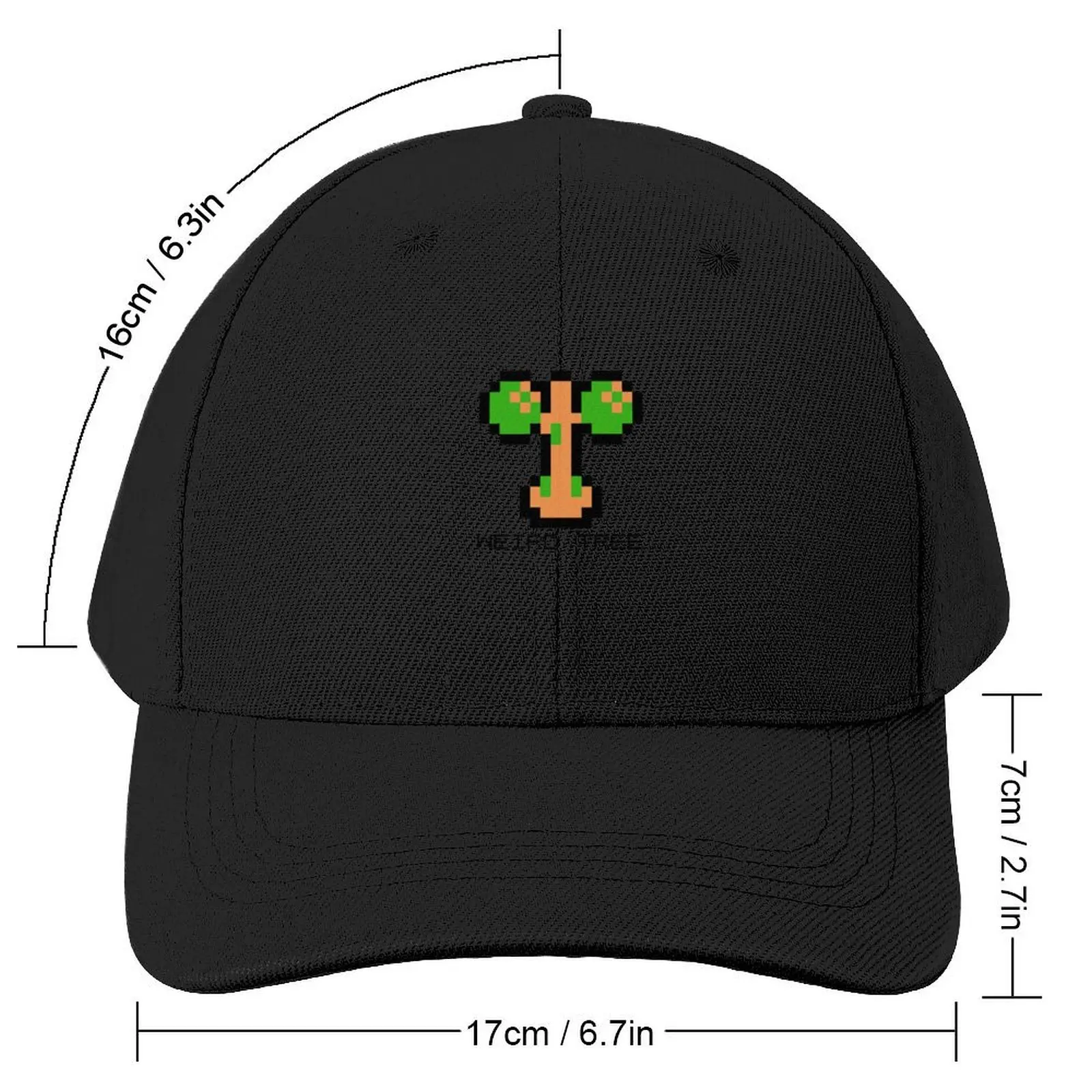 Weird Tree - Pixel Art Baseball Cap Hat Beach party Hat Snapback Cap Women Caps Men's