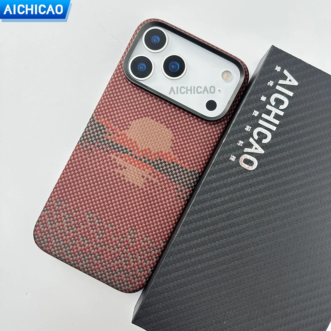 

ACC-Real Carbon Fiber Phone Case For iPhone 17ProMax/17Pro Aramid Fiber with magsafe Ultra-Thin No Case Feel case
