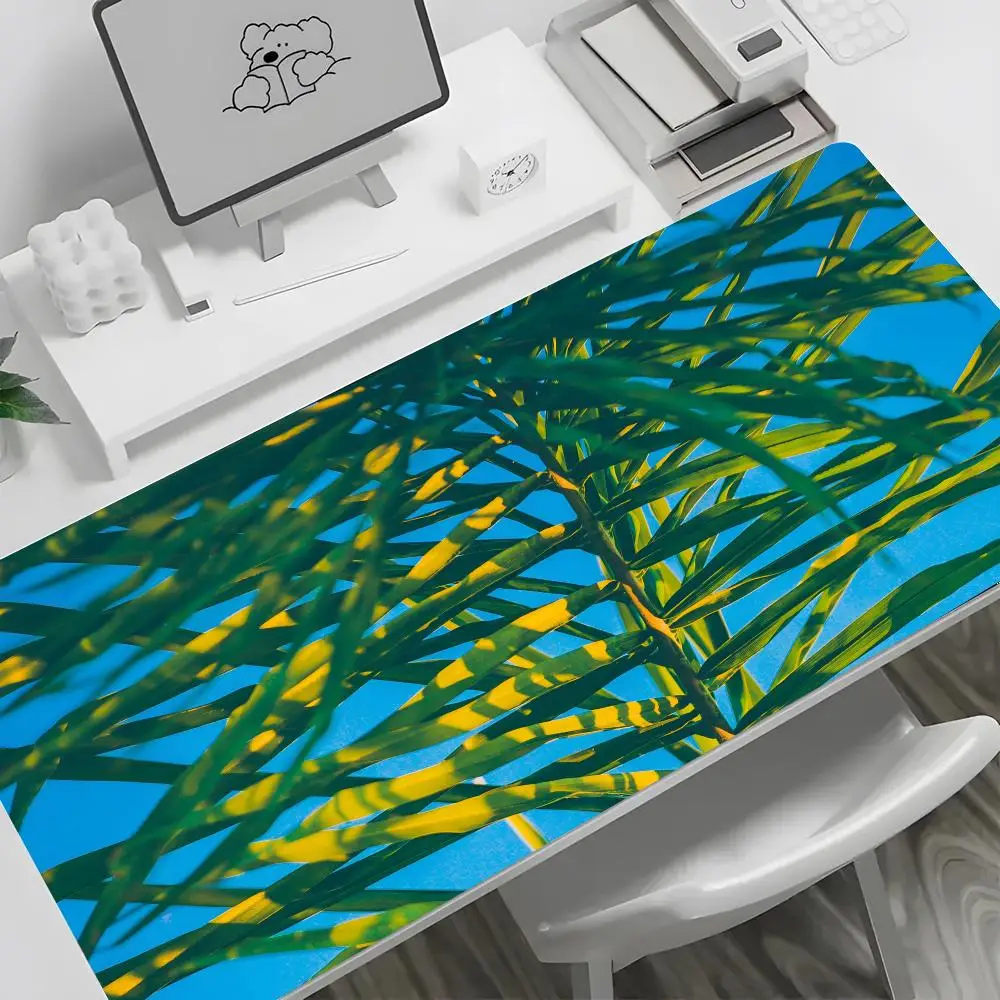 

Большой игровой коврик для мыши Green Plant, большой коврик для клавиатуры и мыши, противоворный настольный коврик, нескользящий резиновый игровой коврик для мыши, ковер для ноутбука 600x3