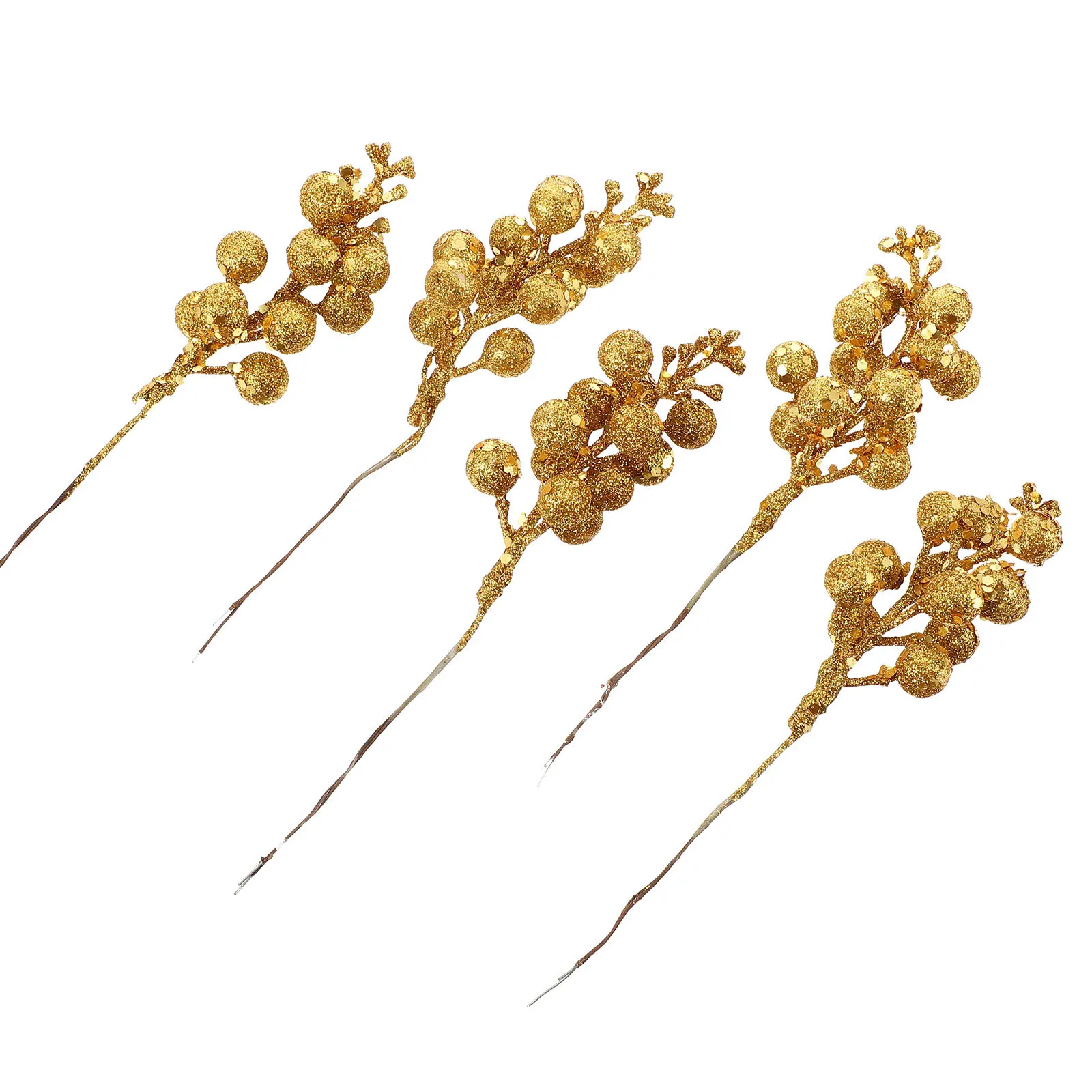 

5Pcs Simulation Fruit Christmas Decoration Realistic Xmas Ornament for Tree Centerpiece Party Supplies Decor Simulation Fruit