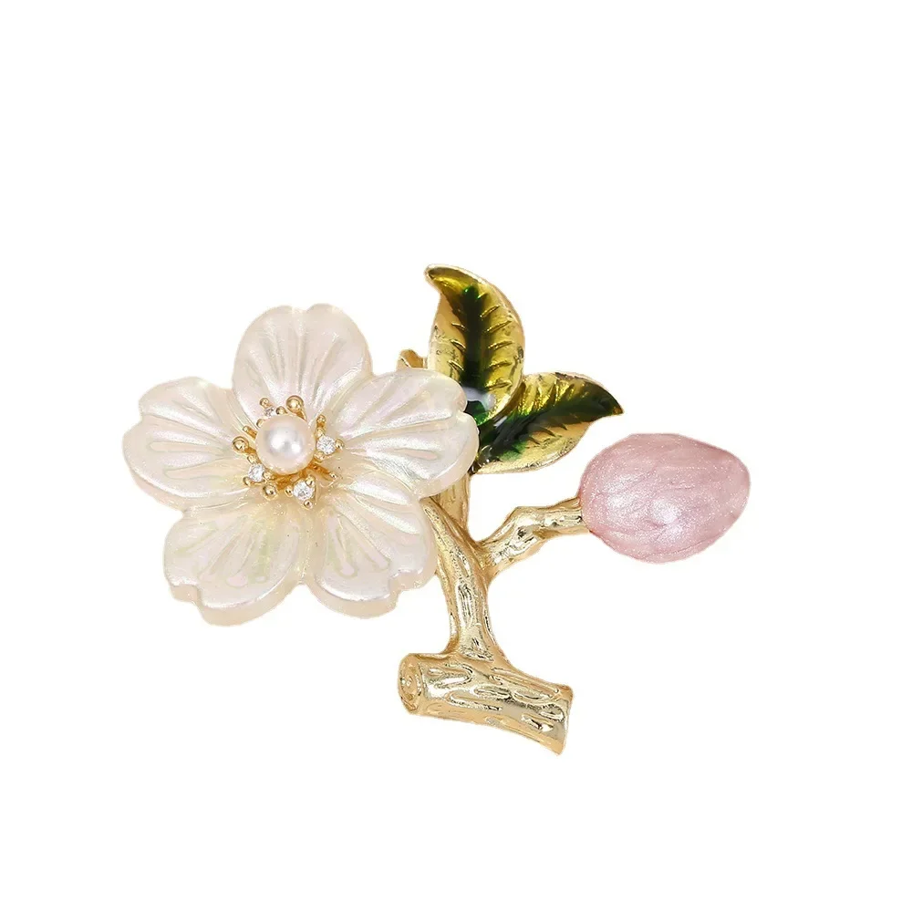 Vintage Temperament Rose Brooches For Women Crystal Flower Buckle Brooch Dress Clothes Suit Scarf Clip Jewelry Gift