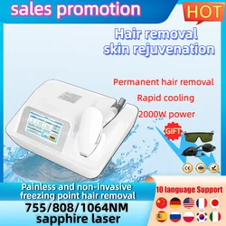 Effortless Hair Removal 808nm Alexandrite Laser & Ice Platinum Diode Options for Home and Salon Use