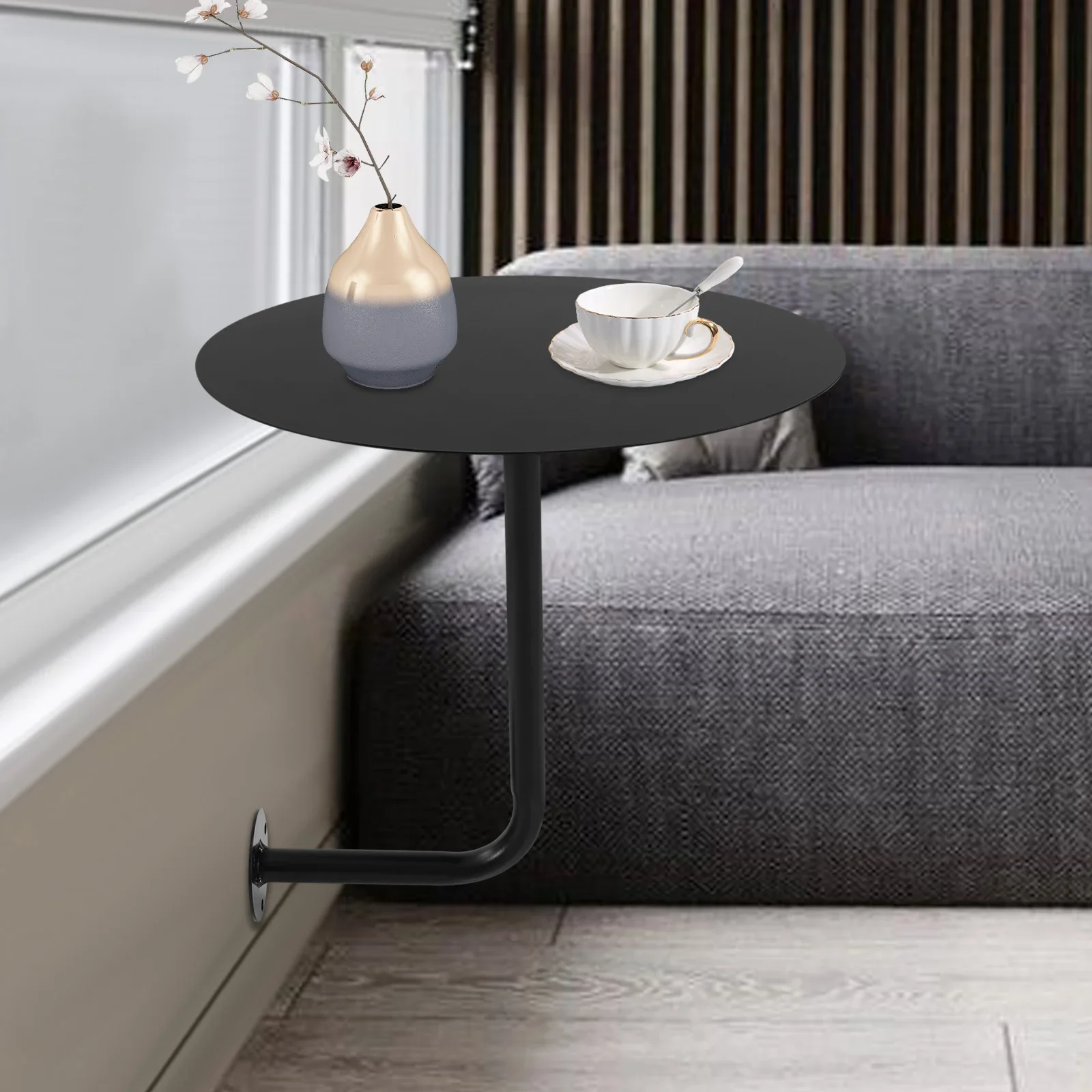 

Современный минималистичный настенный круглый приставной столик, небольшой круглый стол, стеллаж для хранения для кофейни, магазина чая с молоком и домашний декор