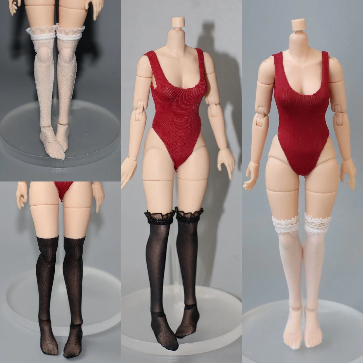 Image of Kleidungszubehör für weibliche Puppen im Maßstab 1:12 ‌ Overknee-Socken passen für 6'' Actionfiguren-Körpermodelle
