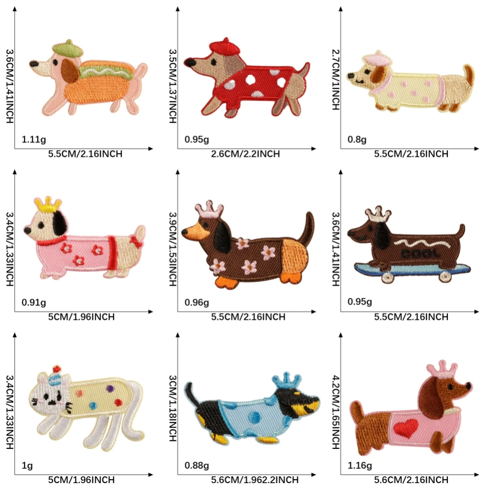 

Самоклеящиеся значки, очаровательные нашивки в форме щенка в форме собаки, компьютерная вышивка для украшения одежды и аксессуаров «сделай сам»