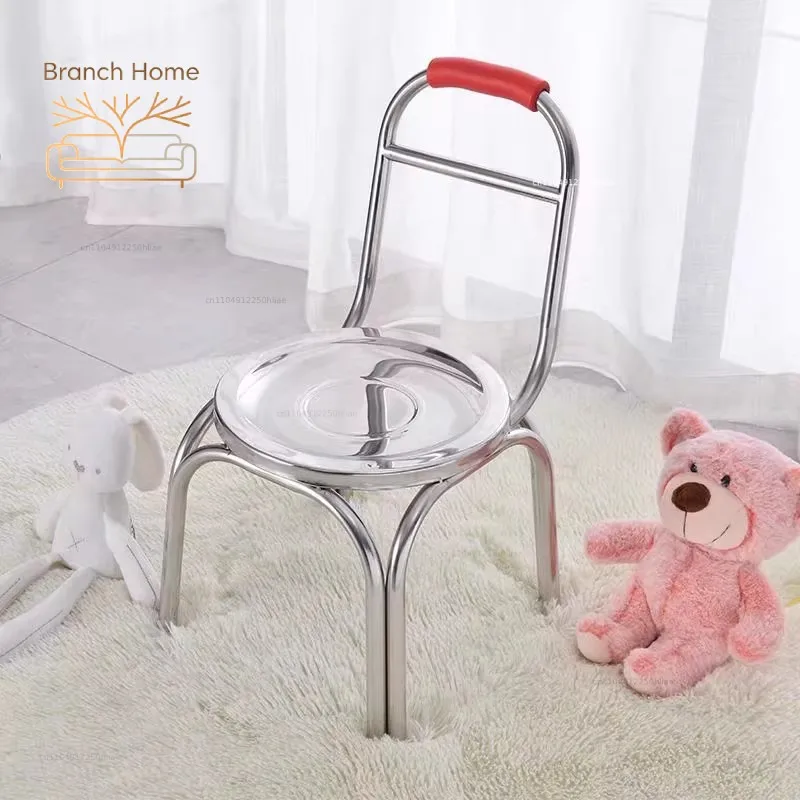 Modern Simplicity Creativity Stainless Steel Stool Living Room Change Shoes Small Low Stool Coffee Shop Leisure Small Chair