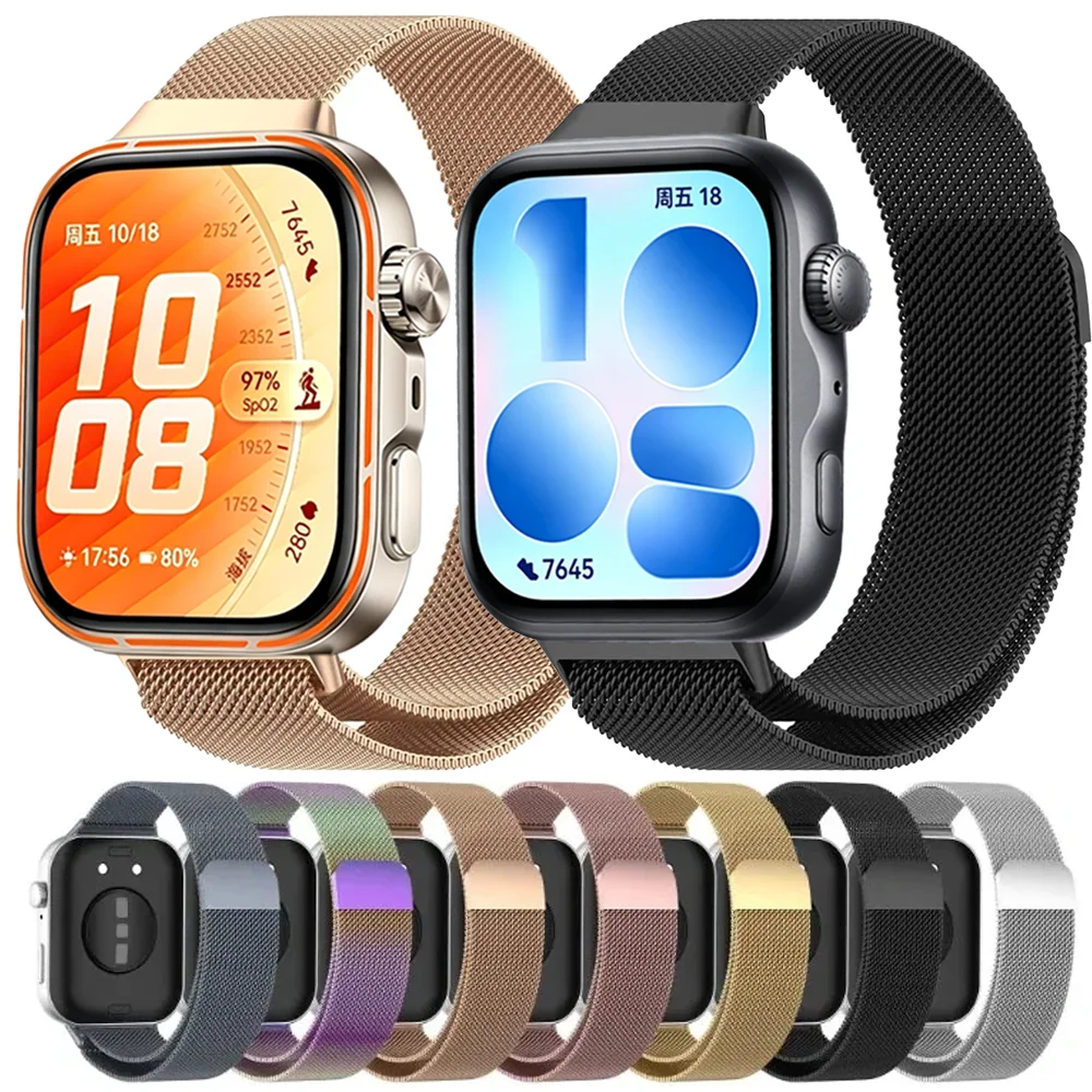Magnetisches Milanese Loop Armband für Huawei Watch Fit 5 4 3 Sport Atmungsaktives Armband für Huawei Watch Fit 5 Pro Fit 4 Pro