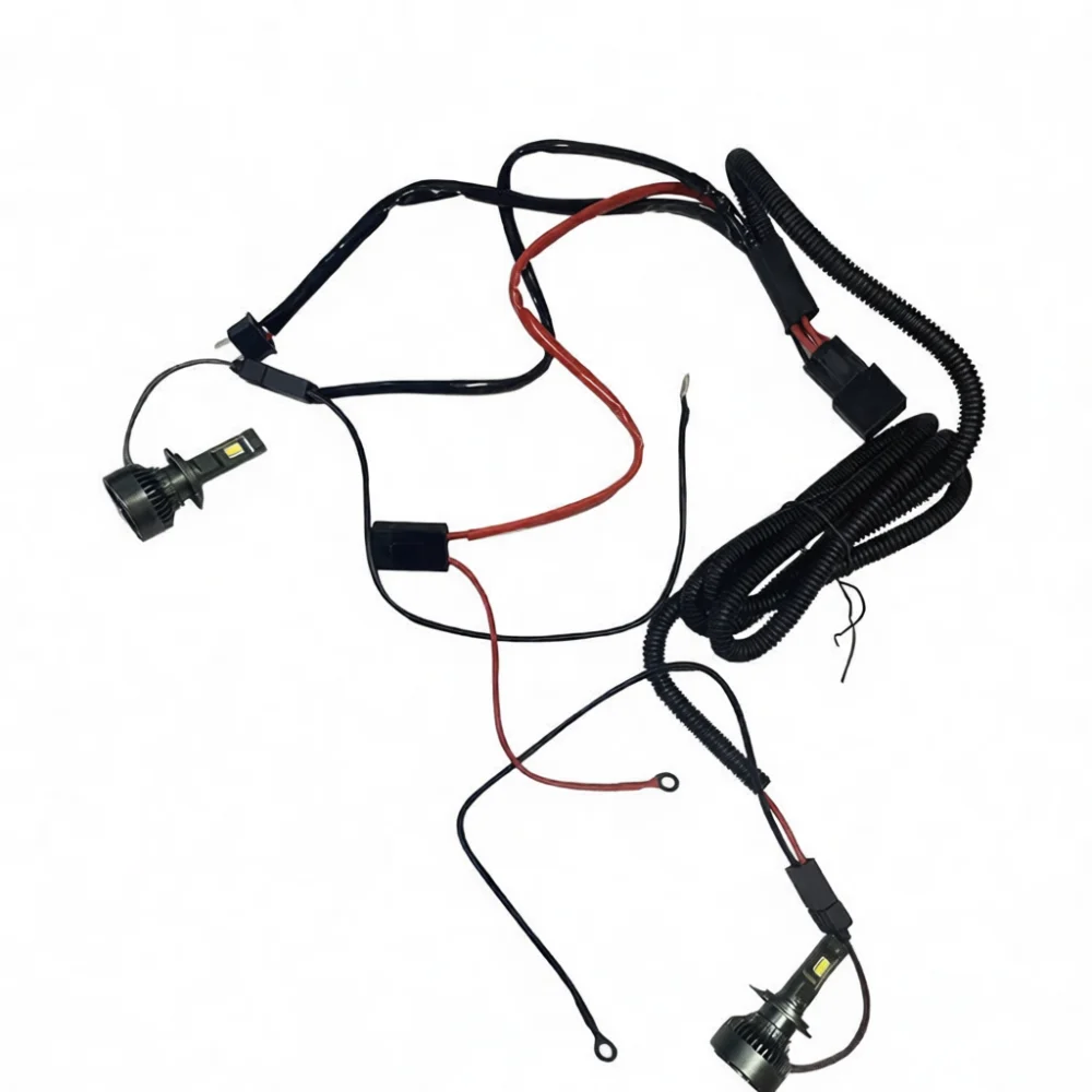 H7 LED Headlight Relay Harness Wiring Kit Auto Power Stabilizer Cable For Vehicle Lighting System Malfunction Repair Aid