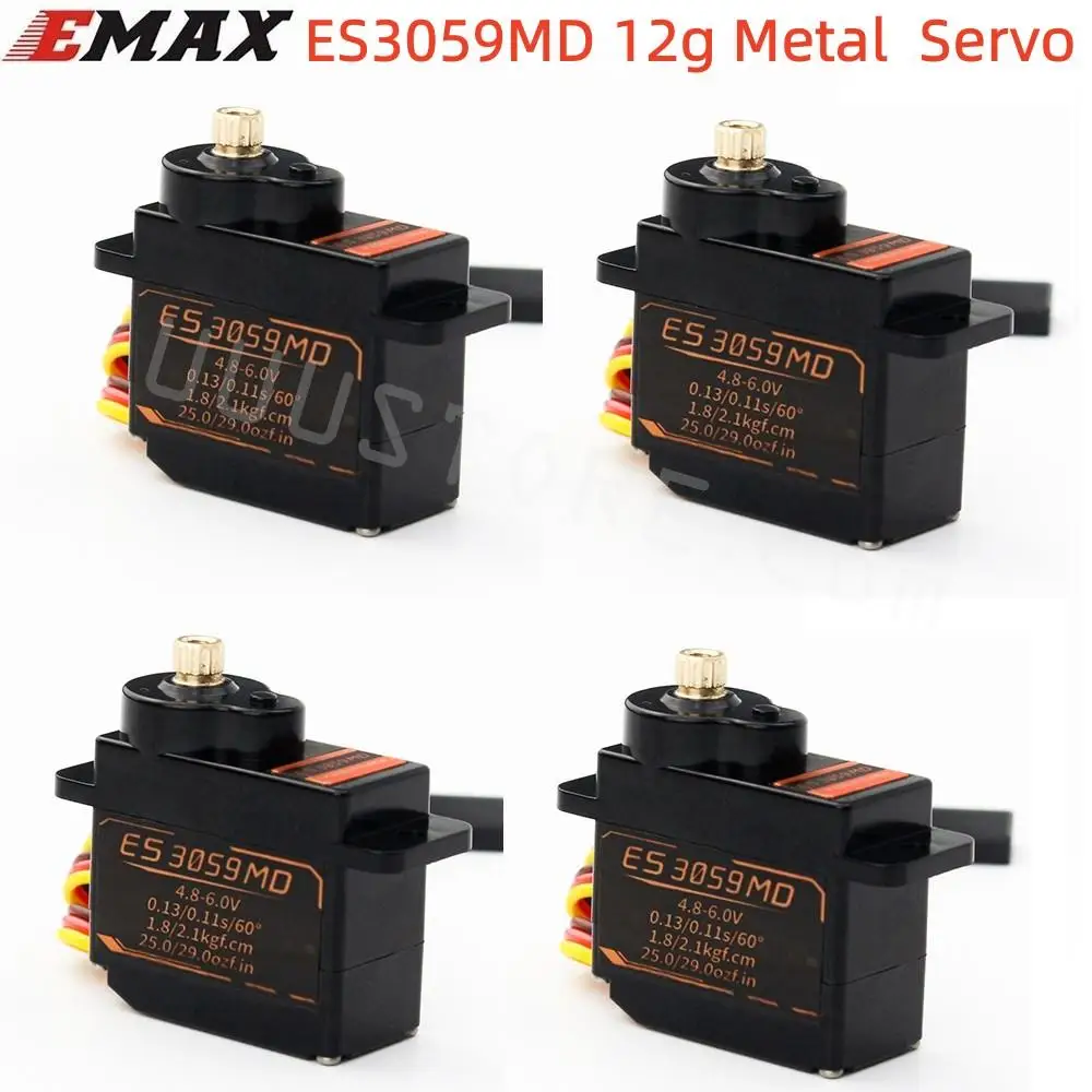 Emax ES3059MD 12g Metal Steering Gear Servo for RC Model and Robot PWM Actuator