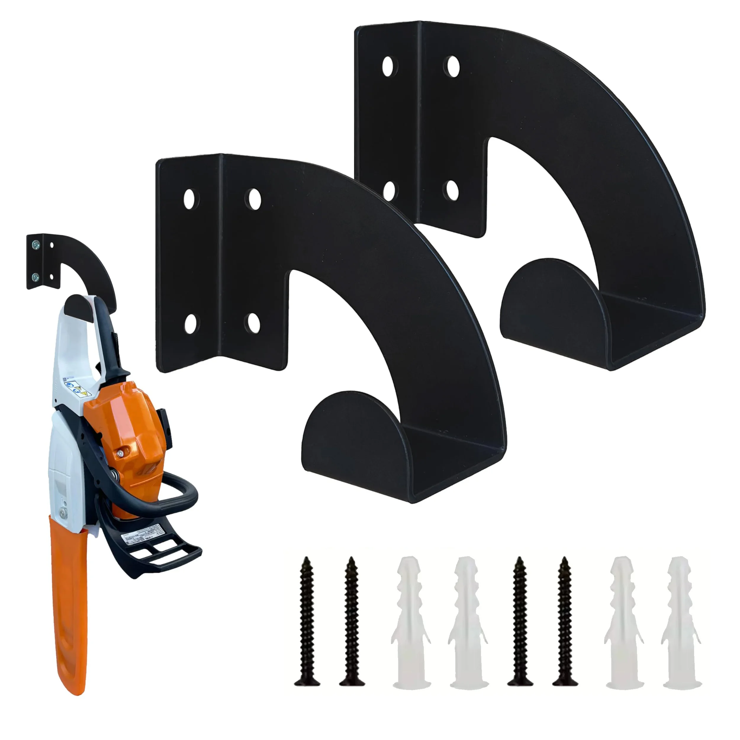 Kettensägenhalter, robustes Metall, Kettensägen-Aufhänger, Werkzeugaufbewahrung, Wandmontage, Aufbewahrungsregal für Garten, Werkstatt, Hof ​ Garage