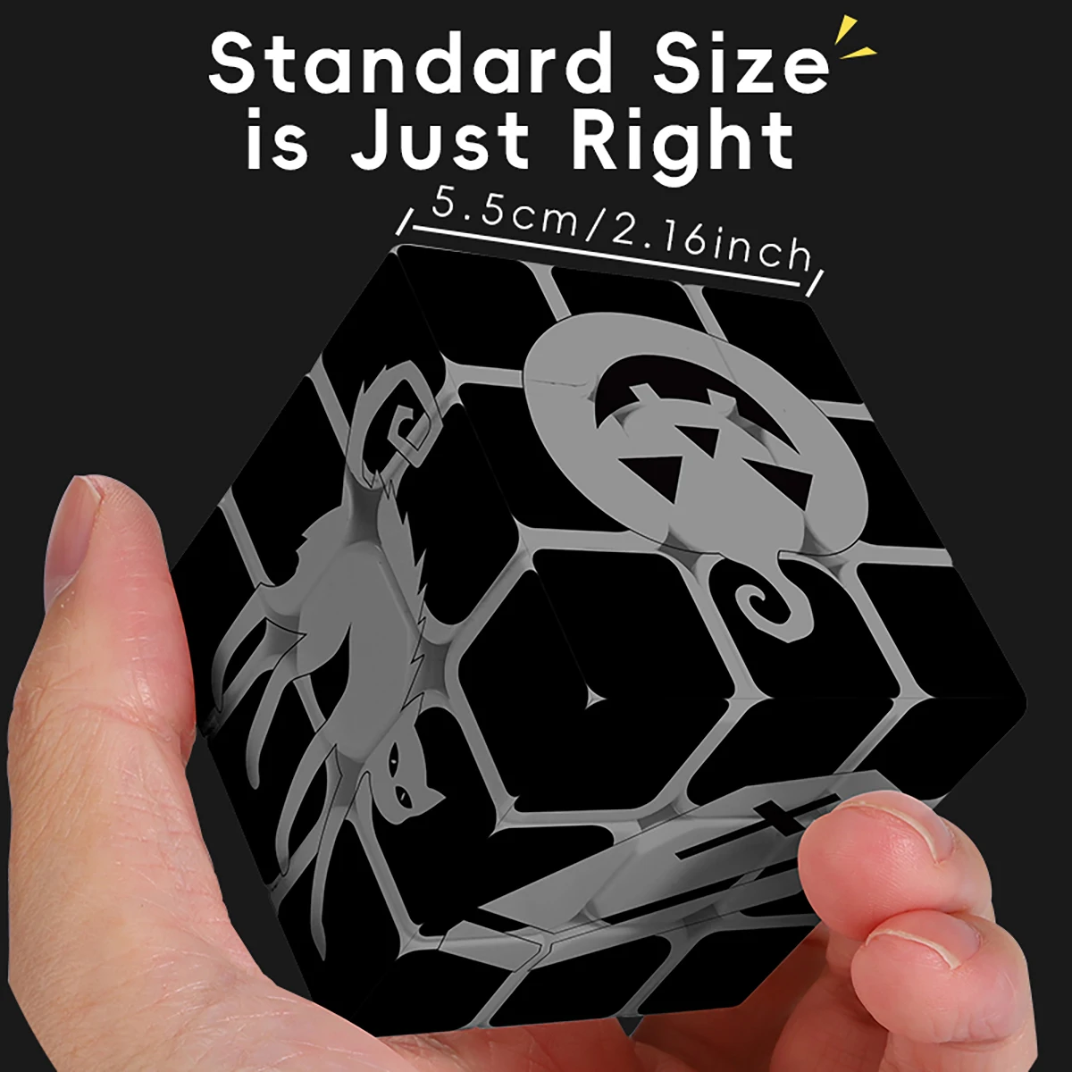 المكعب السحري 3x3x3 ضوء الليل اليقطين الأشعة فوق البنفسجية المطبوعة تخفيف التوتر لغز لعبة المهنية لعبة أطفال هدية #3