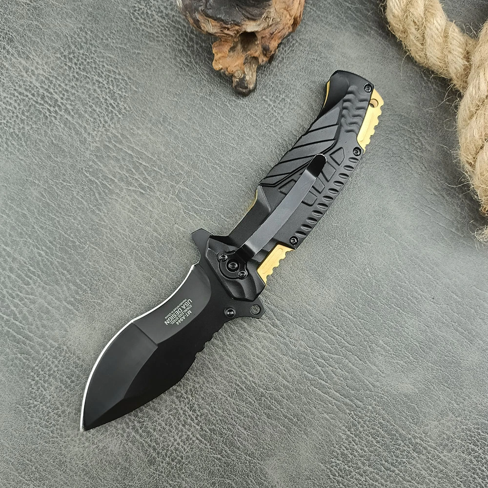 MTA944 Outdoor Self-denfense Pocket Knife T6 Aluminum Handle 5Cr13Mov Steel Blade Tactical Folding Kinfe for Hunting Survival