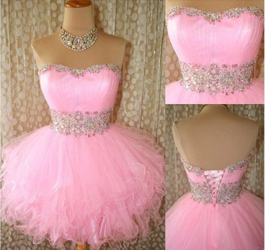 Bealegantom Sexy Beading Short Homecoming Dresses corsetto Back Pageant Prom Party Cocktail Gown Vestidos De Graudation