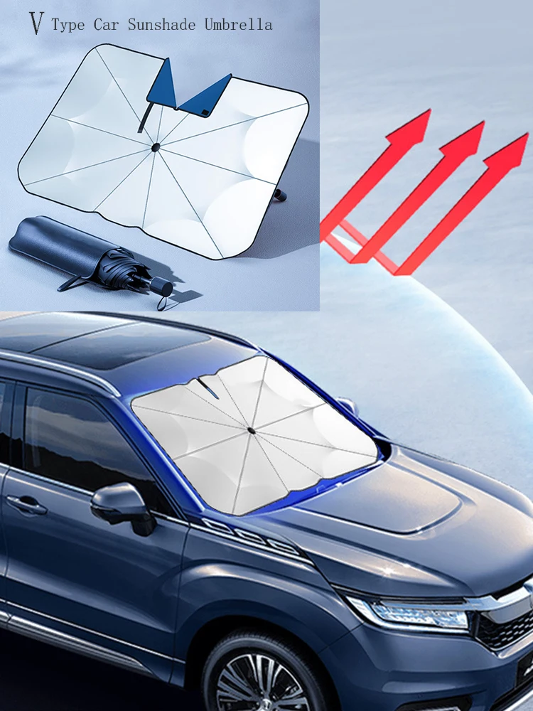 Car Sunshade Umbrella Car Sun Shade Protector Parasol Summer Sun Interior Windshield Protection Accessories For Auto Shading