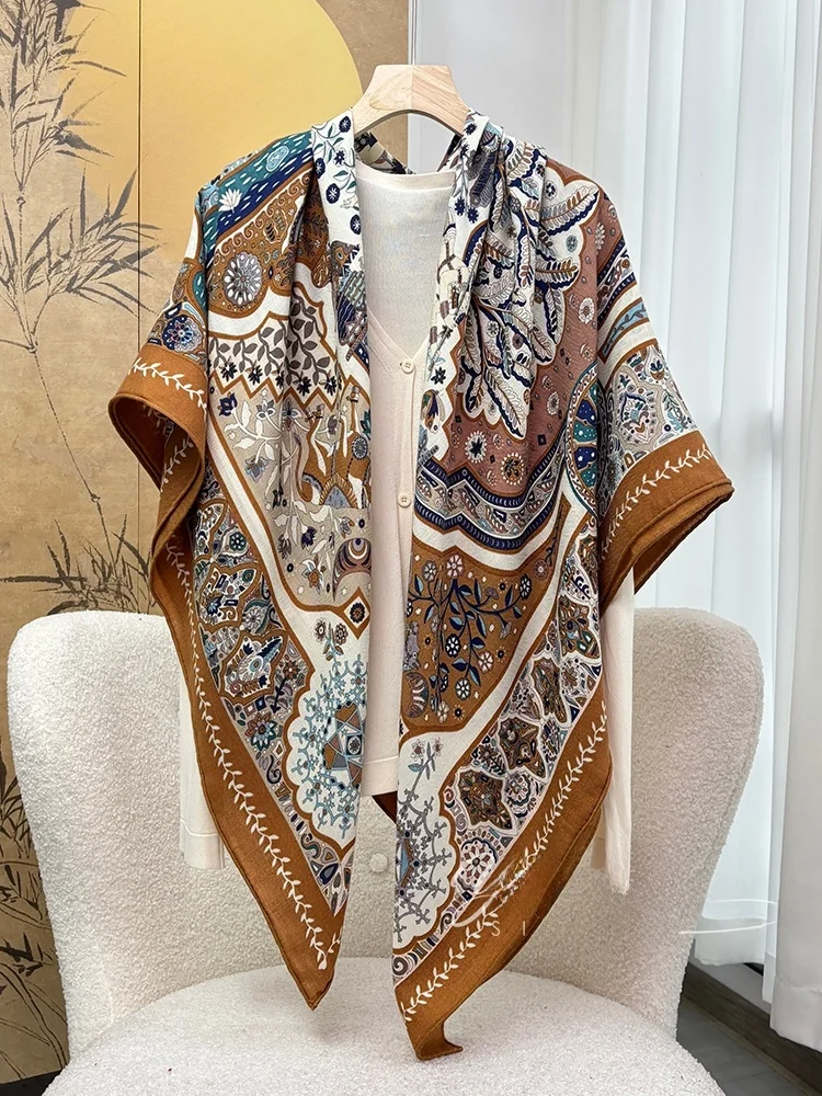 faionable-single-sided-printed-silk-mohair-scarf-30cm-warm-skin-friendly-autumn-winter-youthful-geometric-pattern-women's