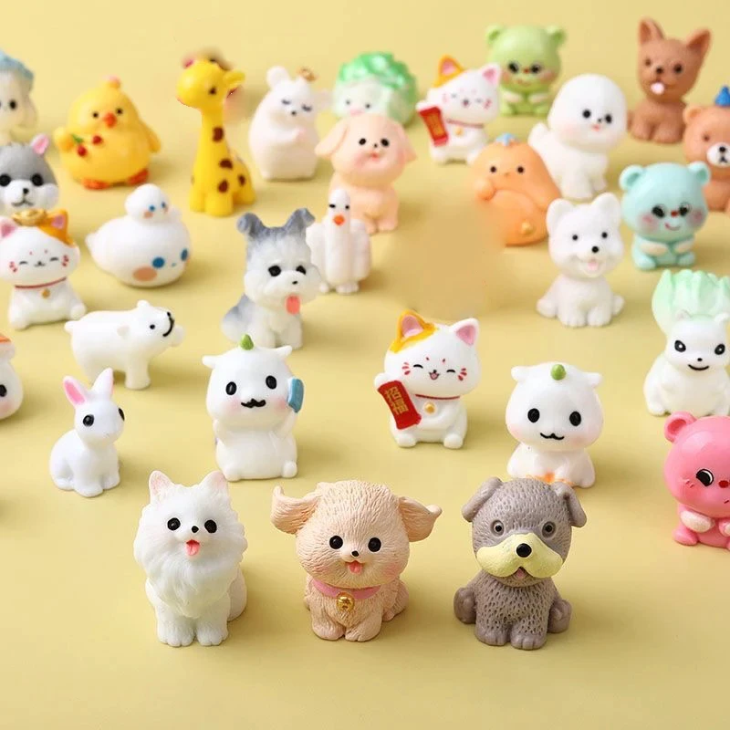 5/10/50/100pcs Resin Animal Blind Box Mini Home Desktop Accessory Model Creative Garden Night Light Viewing Platform Statue Gift