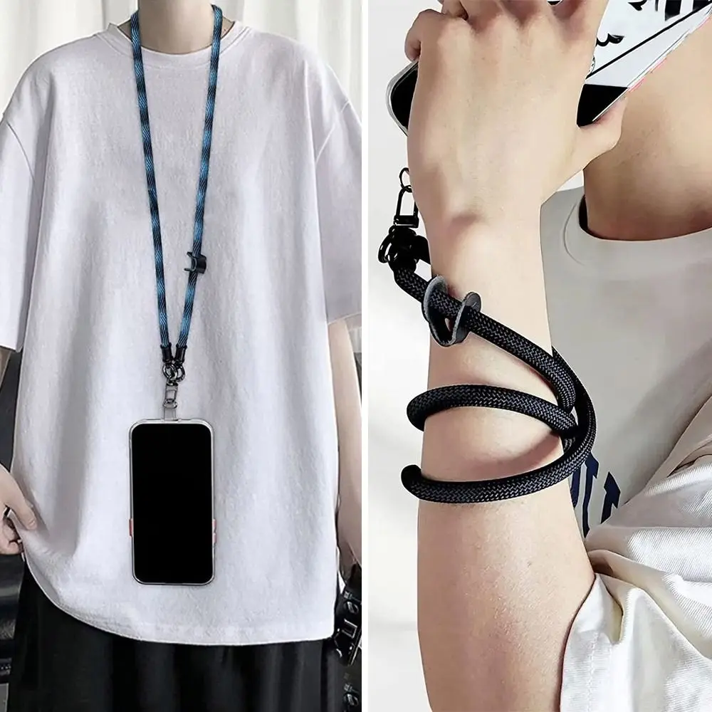 Crossbody Mobile Phone Lanyard Adjustable Anti-lost Phone Hanging Cord Detachable with Tether Tab Phone Strap Men Women