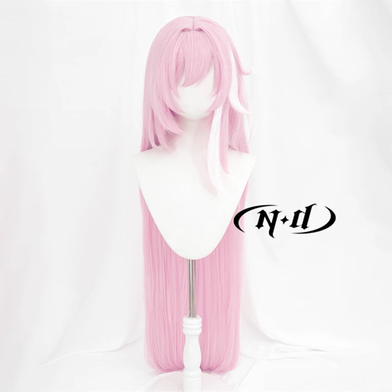 ND Elysia คอสเพลย์วิกผมผลกระทบ Honkai 3rd Archives คอสเพลย์ผมสีชมพูอ่อนวิกผมสําหรับเกม Comic Con Coser สังเคราะห์ทนความร้อน