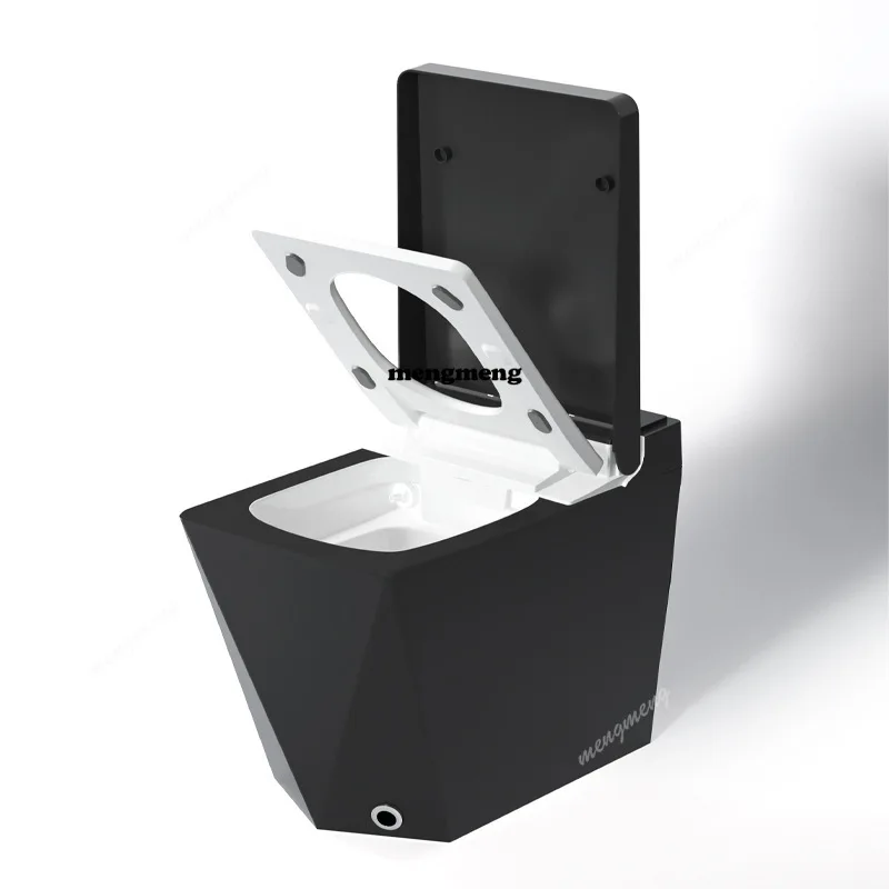 Factory Direct Sales Black Square Automatic Smart Toilet Automatic Flip Woman Wash Drying Color Masonry Toilet