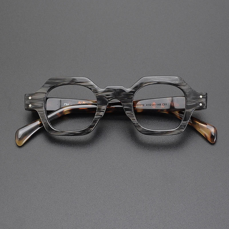 Vintage Acetate Glasses Frame Men Japan Retro Prescription Myopia Eyeglasses Frame Women Handmade Luxury Brand Designer Eyewear