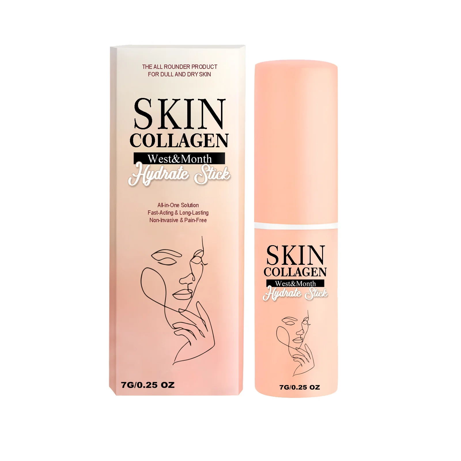 Collagen Balm Stick Anti Ag-Ing Removal Fine Lines Repair Redness Acne Primer Makeup Moisturizing Lifting Firm Face Cream Stick - Image 2