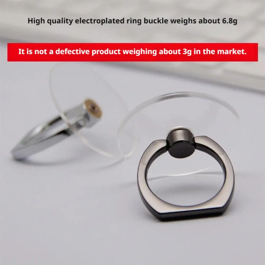 Transparent Mobile Phone Holder Stand 360° Rotation Clear Finger Grip Car Phone Mount Stand Compatible Various IPhones Case