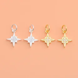 S925 sterling silver micro inlaid zircon accessories cute sparkling star pendant creative handmade jewelry bracelet necklace