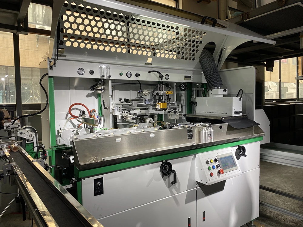 máquina de impressão de tela de garrafas plásticas totalmente automática de alta velocidade