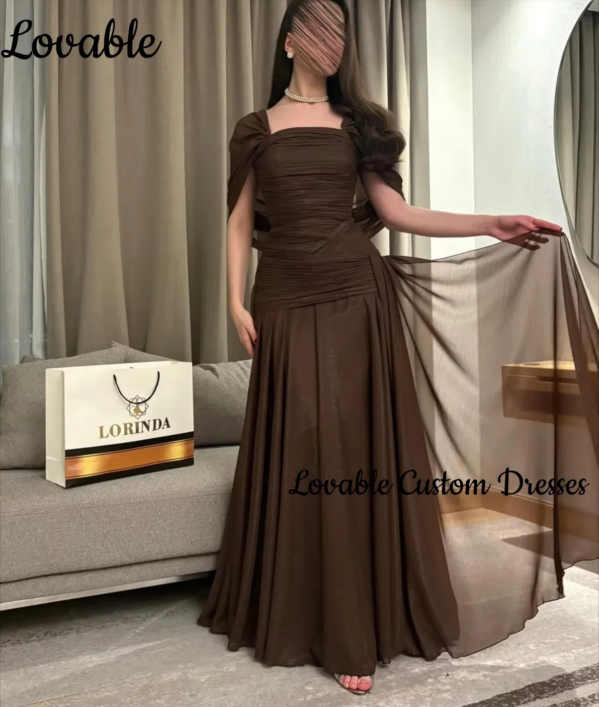 Robes trapèze pour bal de promo, col carré, longueur au sol, volants, robes de soirée de luxe, fermeture éclair, bretelles fines, robes pour occasions formelles