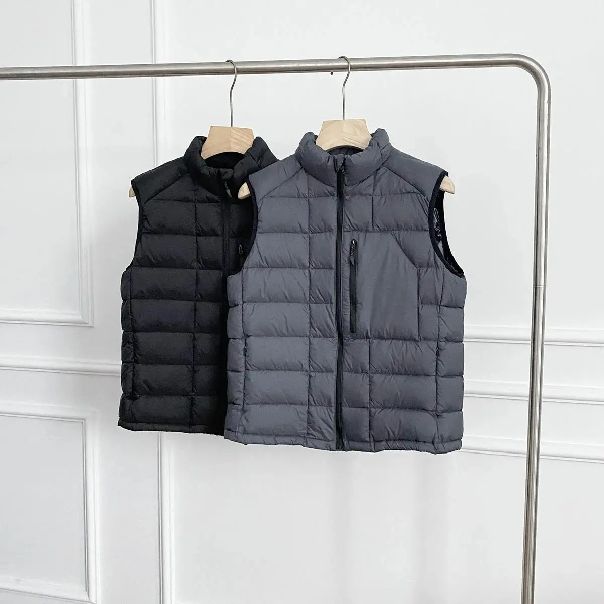 

Мужской легкий теплый жилет из 90% белого утиного пуха, однотонный, осенне-зимний, незаменимый элемент гардероба, пышный жилет в стиле пэчворк