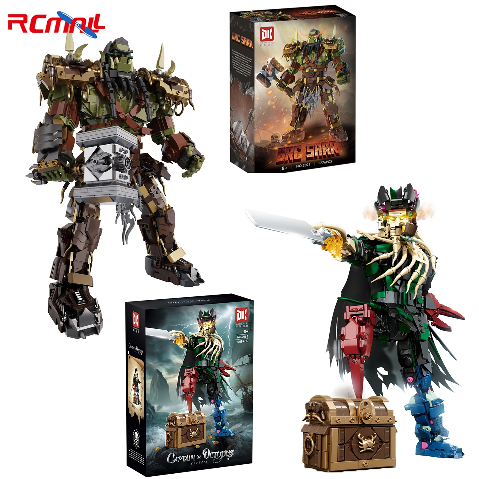 

Magic Orcs / Deep Sea Captain Fantasy Movie Game Action Figure Model Small Particle Assembly Building-Blocks Kit
