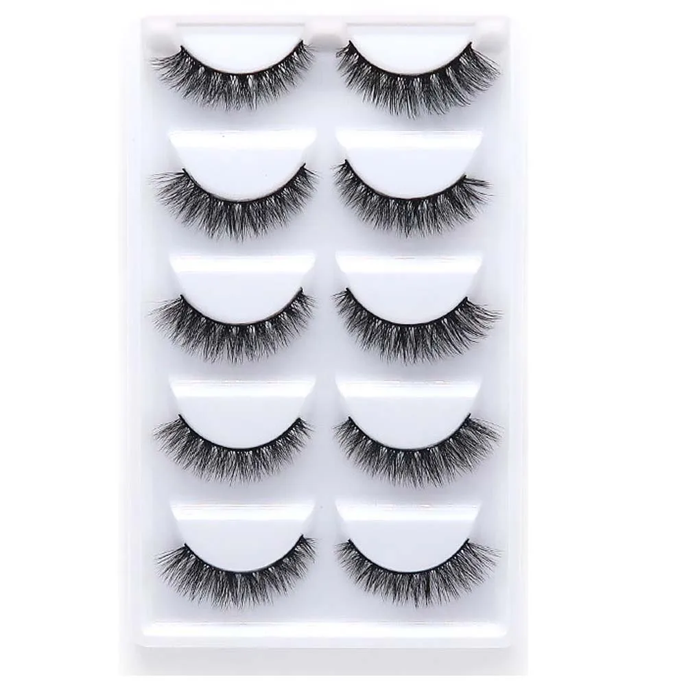 13different styles 5Pair 100% Real 3D Mink Lashes Soft Natural False Eyelashes Makeup Long Eye Lashes Eyelash Extension cilios